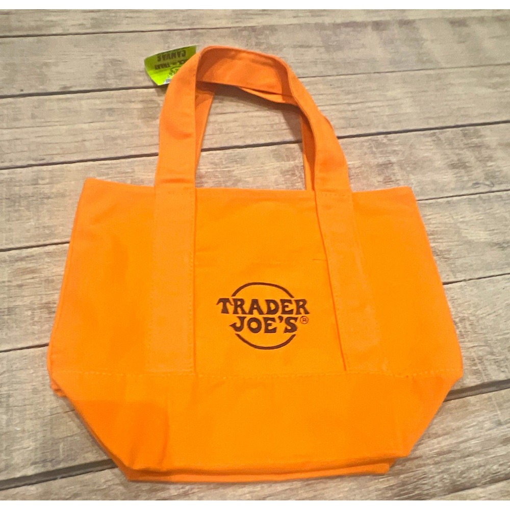 Trader Joe's Trick-or-Treat Foldable Canvas Tote Bag Orange MPN 81415